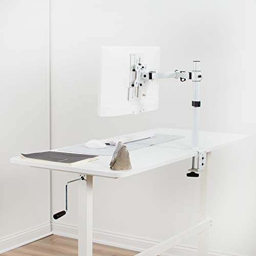 Image of VIVO Height Adjustable VESA Adapter for Single 13 to 27 inch Monitor, Accessory Bracket Kit for Individual Screen, White, STAND-VAD3W