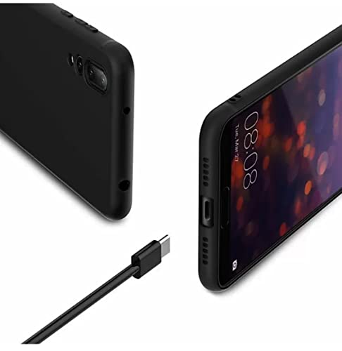 Image of Mobile Back Cover Case for Honor P20 Pro (Silicone Case|CameraProtection|Black SC1510)