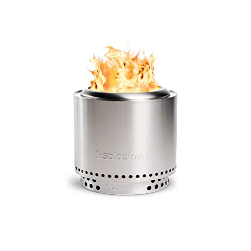 Solo Stove Feuerschale „Ranger“ 1.0 - Outdoor-Kamin aus Edelstahl, mit Standfuß rauchfrei - Tragbare Feuerstelle für Terrasse, Garten - Feuertonne, Holzofen, Feuerkorb - ⌀ 38 cm, Höhe 41,5 cm