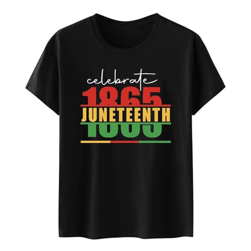 Camisetas femininas 1865 Juneteenth Black History Celebrate Tops African American Freedom Blusa Túni