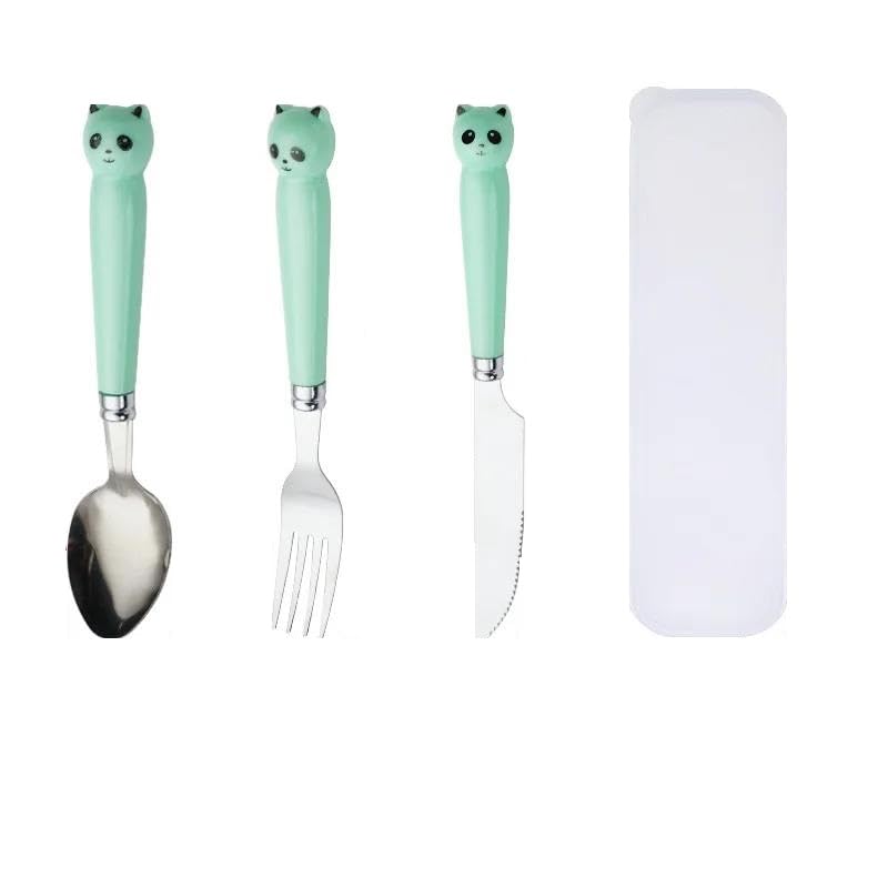 Ensemble de couverts en acier inoxydable avec fourchette cuillère baguettes vaisselle