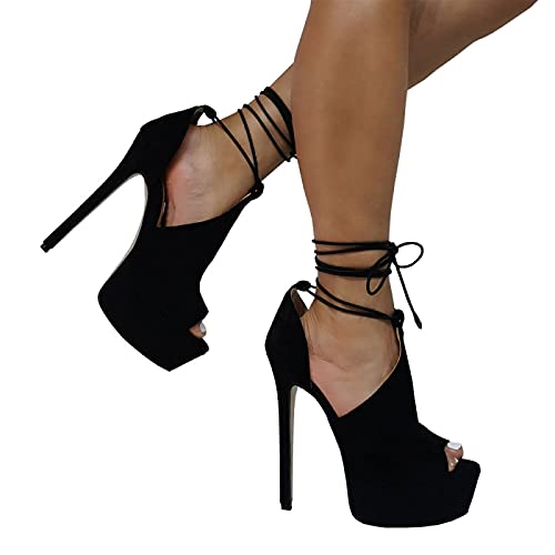 Sandales à talons hauts de 16cm en taille 46 pour galber vos jambes sans douleur
