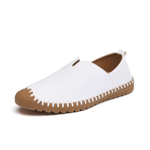 Image of Men's Genuine Leather Loafer Shoes Slip On Soft Walking Driving Shoes