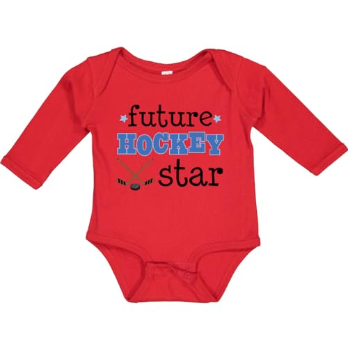 inktastic Future Hockey Star Sports Long Sleeve Creeper