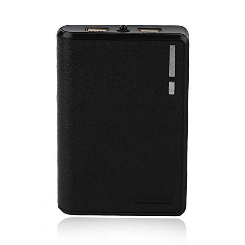 Greatangle-UK Große Kapazität 10400MAH Tragbare Größe 4 * 18650 Batterie Externe Power Bank Handy Ladegerät Geeignet Für iPhone Schwarz for Cover