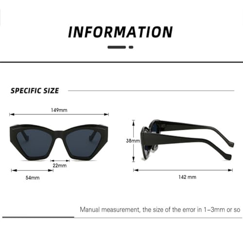 Gafas de sol fashion square mujer retro shades lentes vintage UV400 5