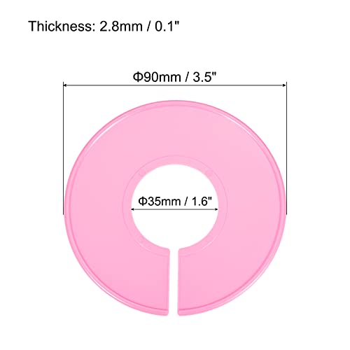 PATIKIL Clothes Dividers 20 Pack Blank Clothing Rack Size Sorting Reusable Wardrobe Round Hanger Separator, Pink - Image 2