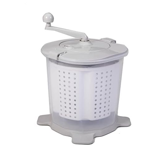 WEBTB Manual Non-Electric Portable Clothes Washer Mini Hand Crank Washing Machine Dehydrator Hand Powered Washing Machine Manual Clothes Washer The Laundry Alternative for Dormitory Camping RV grey