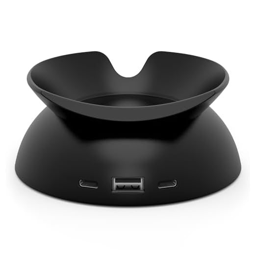 Nouveauté, socle « Made for Amazon » avec ports de charge USB-C et USB-A pour Echo Spot (Modèle 2024)