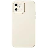 ROSE RAIN Soft Phone Case Compatible with iPhone 12 Shockproof Protective Phone Cover Fashion Aesthetic YBdy White