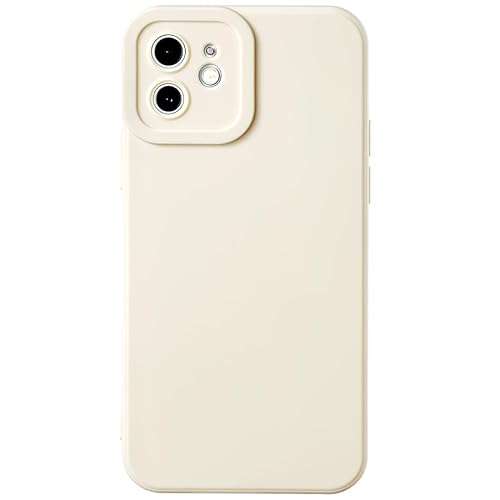 ROSE RAIN Soft Phone Case Compatible with iPhone 12 Shockproof Protective Phone Cover Fashion Aesthetic YBdy White