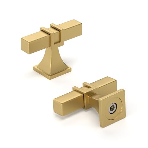 homdiy Gold Cabinet Knobs 12 Pack Brushed Gold Cabinet Knobs Single Hole