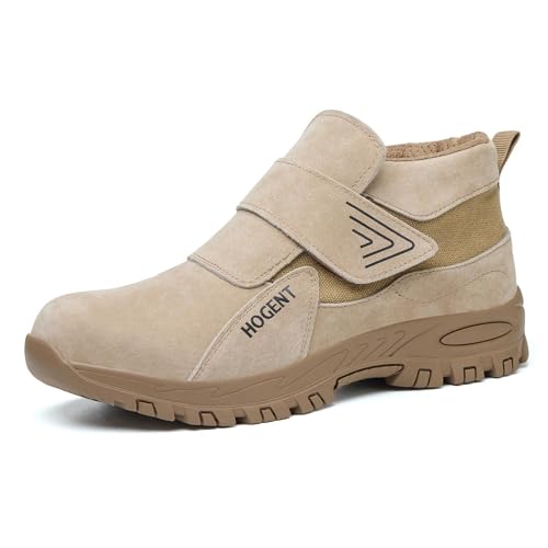Image of Welding Work Boots for Men Women Slip on Steel Toe Safety Shoes Comfortable Indestructible Work Boots Puncture Proof Lightweight Breathable Construction Shoes
