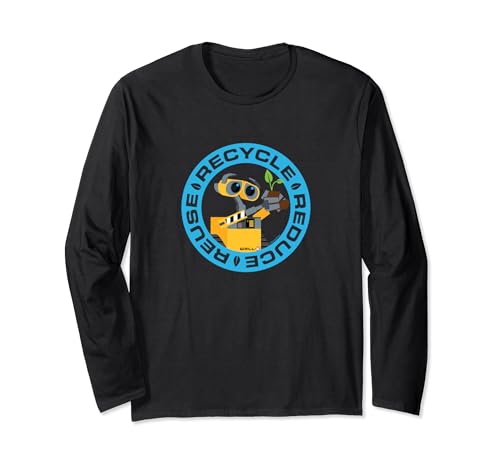 WALL-E Disney Pixar t-shirt manche longue imprimé graphique éco pour adulte passionné de cinéma