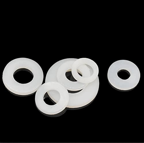 MACHSWON 50 PCS White Nylon Flat Gasket M6 ID 12mm OD 1.2mm Thick Plastic Washers Rings Grommets PA66 Nylon Washer Insulating Plastic Washer - Image 2