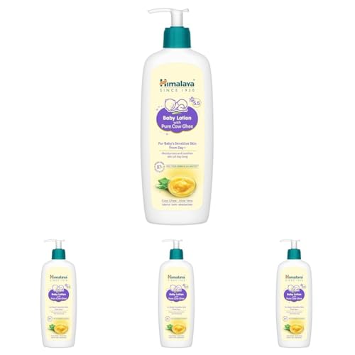 Image of Himalaya Baby Lotion with Pure Cow Ghee 400ml | ph 5.5 | Aloe vera | Safe for newborns | For baby's sensitive skin safe from day 1| No Parabens | No Phthalates | No Mineral Oil | No Synthetic color | Pediatrician evaluated