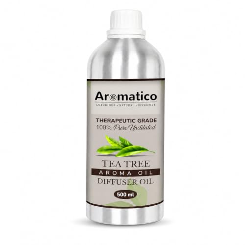 Image of AROMATICO Tea Tree Diffuser Oil with Strong, Long-Lasting Aroma | Refresh Homes, Offices & Showrooms | Aromatherapy, Diffusers, Air Purifiers, Vaporizers - 500ML