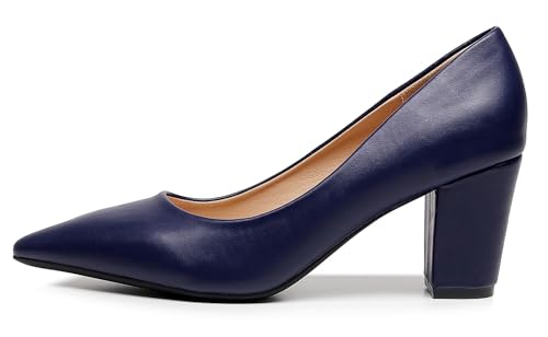 Image of VenusCelia Women's Lewin Pump Chunky Heel Shoe