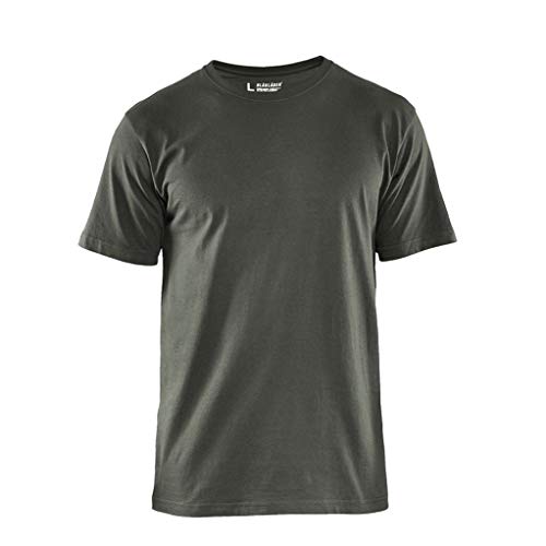 Camiseta BLÅKLÄDER amarilla de algodón premium de punto liso con acabados de alta resistencia textil