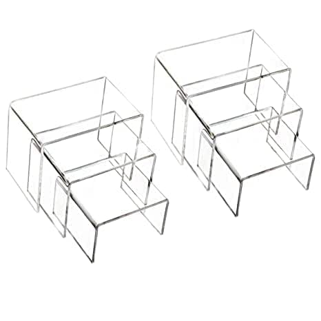 Pack De 4 Soportes Expositores De Zapatos De PVC Transparente – Para Tiendas, Supermercados O Vitrinas Domésticas