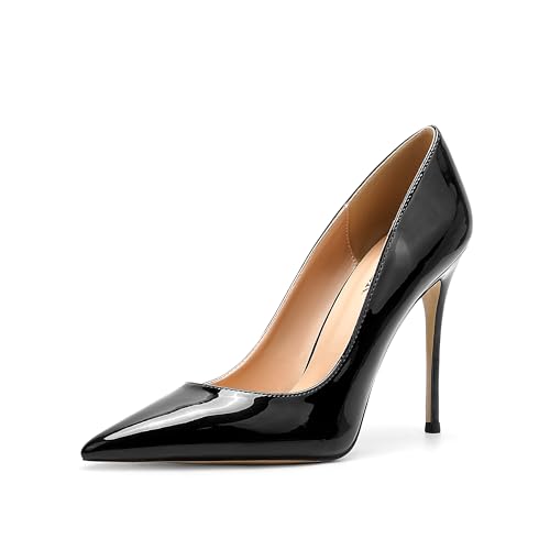 WUXIN H&P Women's 4 Inch Pumps Sexy Poined Toe High Heels, Wedding Dress Party Stiletto Shoes Slip on Pumps US 8