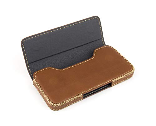 Otis Leather Case For Iphone 11 Pro, Iphone Xs, Iphone X Beltloop Magnet Closure Carrying Case Genuine Leather Handmade Case (Brown) #TOP3