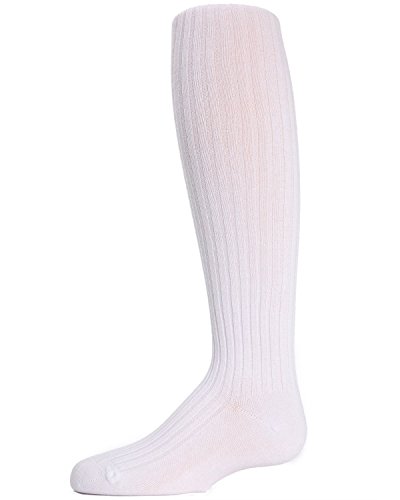 Image of MeMoi Girls Ribbed Cotton Blend Sweater Tights