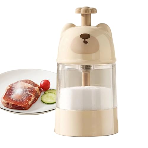 Salero | Frasco Dosificador Preciso para Condimentos | Contenedor para Condimentos de Cocina, Frasco de Vidrio para Azúcar y Pimienta | para Cocinar, Hornear, a la Parrilla, Barbacoa y Picnic