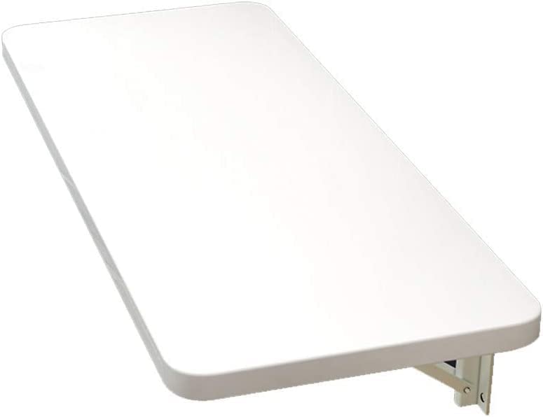 Bureau d'ordinateur mural blanc et table pliante 120x30 cm