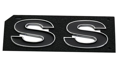 Image of Side Door Emblem 3D Badge Nameplate Letter Sticker 12369966R Fit for 1996-2002 SS 2pcs (Silver Black)