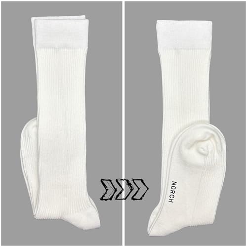 Image of Women's White Crew Socks - Soft Cotton Athletic Crew Socks, Breathable Stretch Fit for Casual Wear, Gym & Everyday Comfort (Size 6-10)