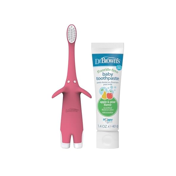 Dr-Browns-Infant-to-Toddler-Toothbrush-Set-14-Ounce-Pink