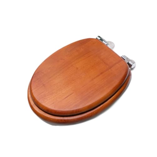 Asiento de inodoro madera, diseño liberación rápida for fácil limpieza, tamaño universal con bisagras ajustables(Color2)