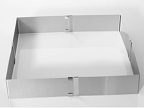 Adjustable Cake Ring Mould Leak-Proof,16-28cm, Food-Safe Stainless Steel Round Mold for Baking, Cake Baking Ring Mould Cutter for Cooking Crumpets Eggs Pastry Mousse Desserts.