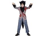 Atosa-55651 Disfraz Lobo Sangriento Para Niño Infantil, color negro, 5 A 6 AÑOS. (55651)