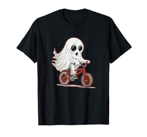 GHOST RIDING A BIKE Verspielt, gruselig, lustig, schrullig T-Shirt