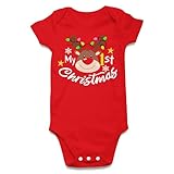 Vieille Baby Boy Coming Home Outfit My 1st Christmas Red Body Suit Neutral Baby Boys Girls Shower Gift Bodysuit Romper 3-6 Months