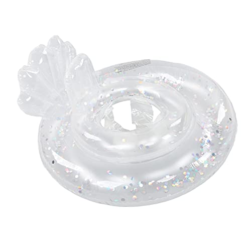 Flutuador de piscina de bebê, 1 a 4 anos, lantejoulas portátil prata anti-capotamento Flutuador de p