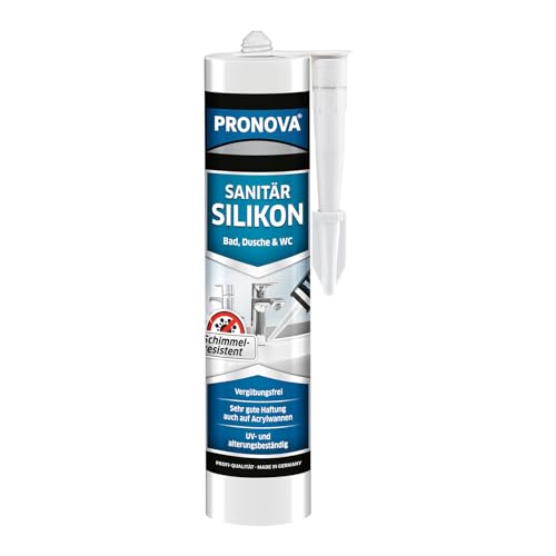 Sanitär Silikon Transparent - Silikon zum Abdichten & Verfugen im Bad Sanitär- und Küchenbereich ideal für zahlreiche Anwendungen Fugen innen & außen und Baustoffe 300ml (1)