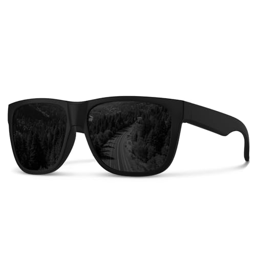 Image of WISTON XL Z87 Sunglasses for Men Women UV400 Protection Lightweight TR90 Frame Square Shades for Driving Fishing Z8246