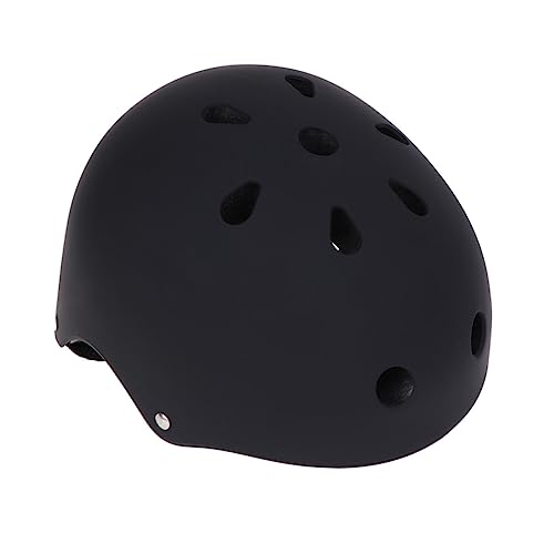 LAPYAPPE Erwachsener Und Junge Mädchen Skate Helm Schwarz s Verstellbar Robuster Schutzhelm Für Balance Bike Roller Skating Vielseitiger Sicherheitshelm