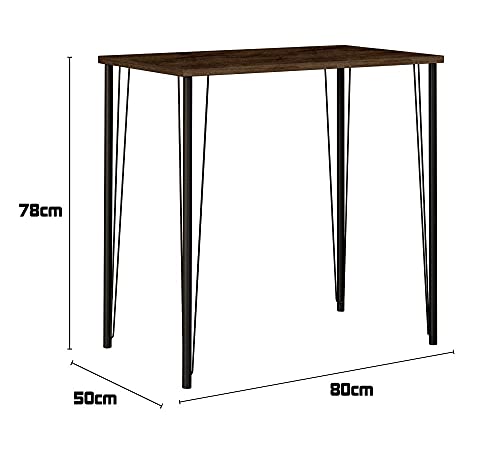 Mesa 2 Cadeiras para Cozinha Lima Ipê/Preto Fosco