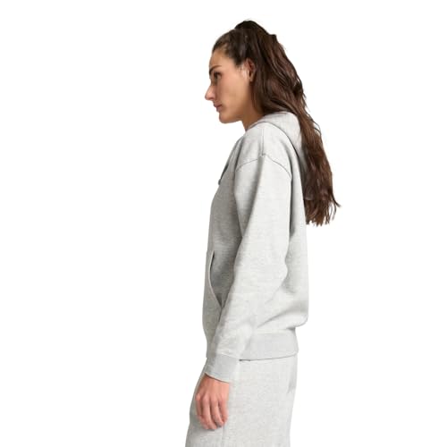 Image of PUMA Womens Essentials Logo Hoodie Casual Outerwear Casual Hoodie - Grey
