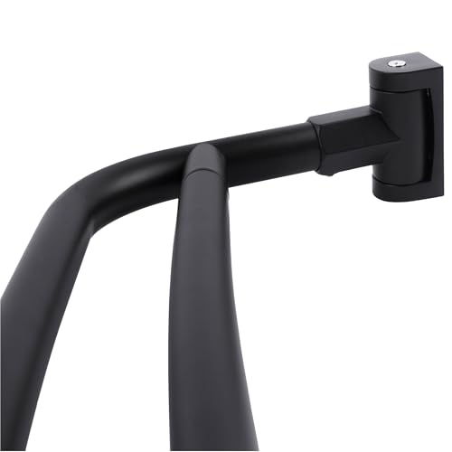 JS Jackson Supplies Double Curved Shower Rod, Metal Construction, Adjustable Between 44 to...