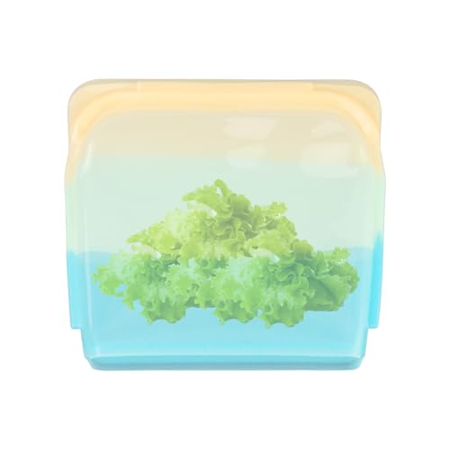 Bolsas de silicona para almacenamiento de alimentos, bolsas reutilizables aptas para lavavajillas, recipientes gruesos y transparentes a prueba de fugas para marinar carnes, artículos de viaje