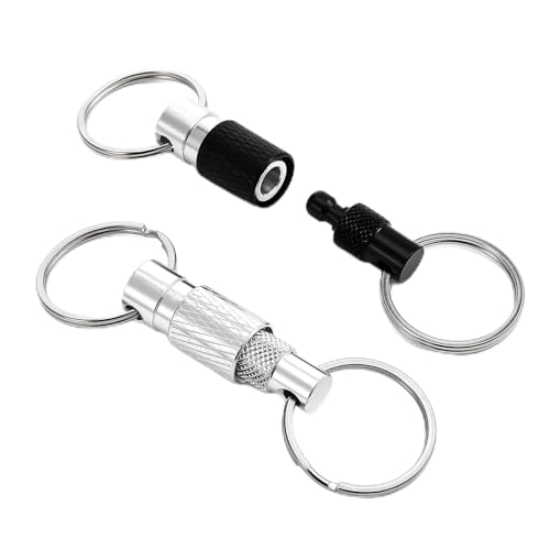2 PCS Quick Release Keychain, Detachable Key Ring Quick Release, Heavy Duty...