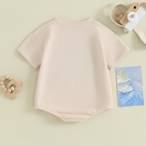 Bulingna BS-WHIDXQHEVA2 Infant Baby Boy Girl Cousin Romper Cool Cousin Club Fuzzy Letter Embroidery Bodysuit Short Sleeve Summer Onesie Top  thumb #2