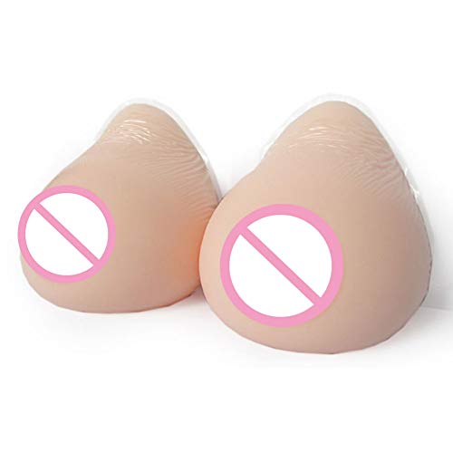 SADA72 1 par de Almohadillas de Pecho para Mujer, Formas de Pecho de Silicona, Formas Naturales de Pecho, Formas de Pecho Reutilizables Autoadhesivas de Silicona para Crossdresser Cosplay, Show, 600g