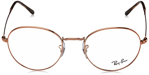 Ray-Ban Rx3582V David Round Prescription Eyeglass Frames, Copper/Demo Lens, 51 Mm #TOP1