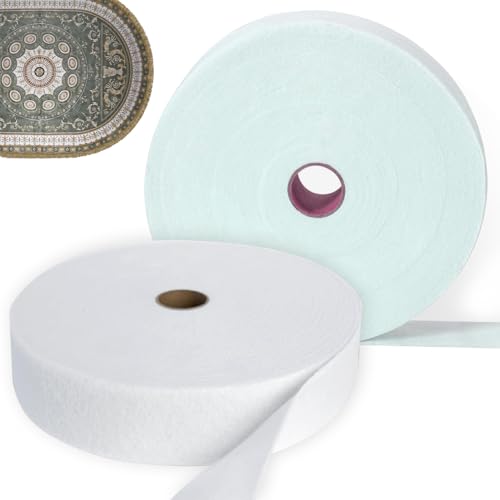 2 Roll Jelly Batting Roll Strips for Rugs 2 1/4 on a Roll Total 100 Yards Polyester Blend Fleece Batting Fabric Tube Maker for Jelly Rugs, Braided Rug, Throw Rugs, Flexible Quilt Batting Tool